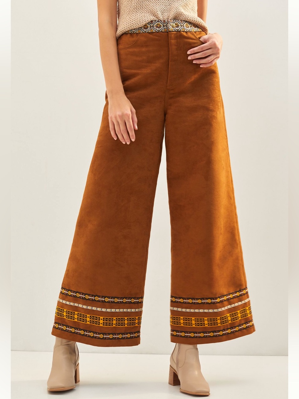 Anthropologie x Anna Sui Sueded Pants- Amber